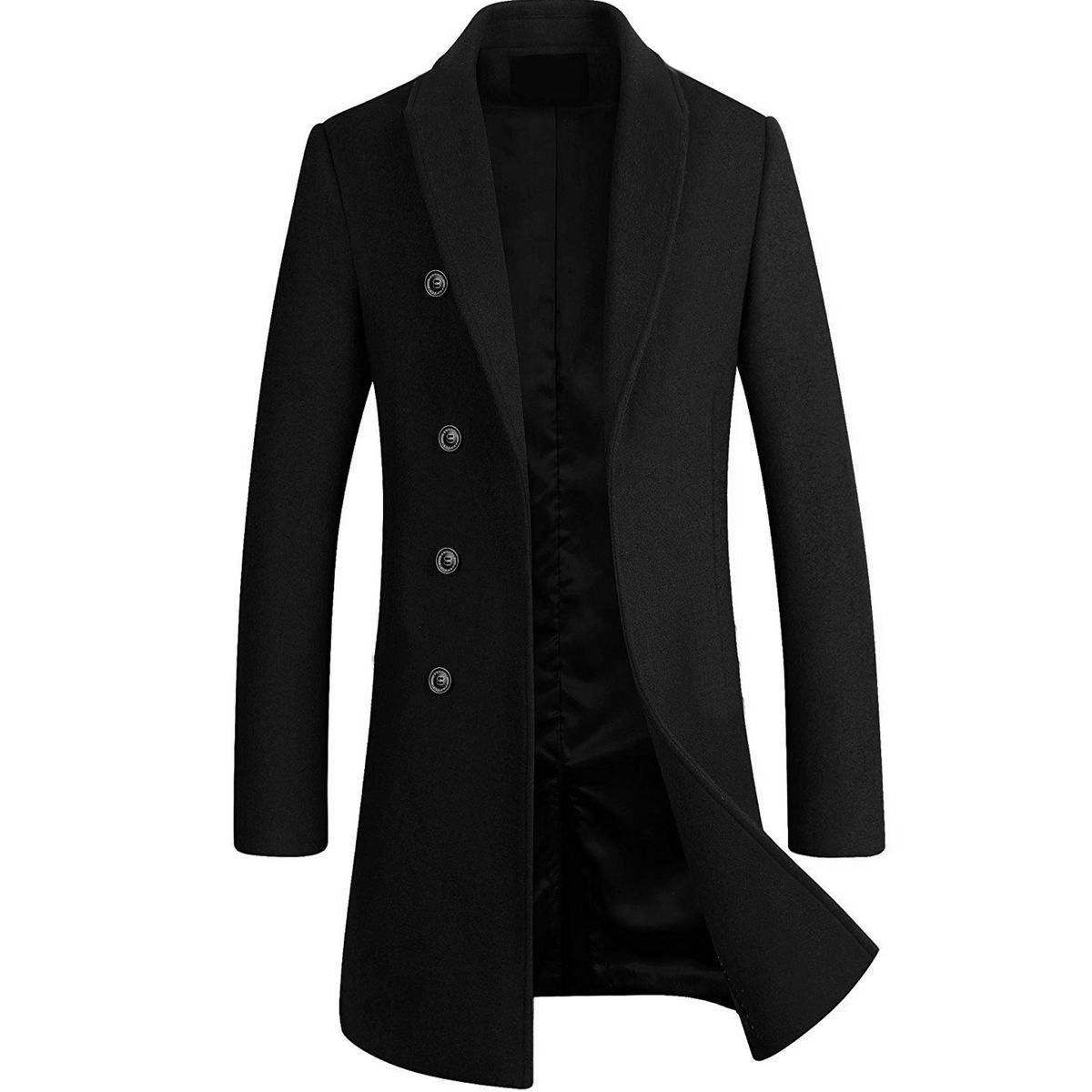 High Neck Wool Look Overcoat