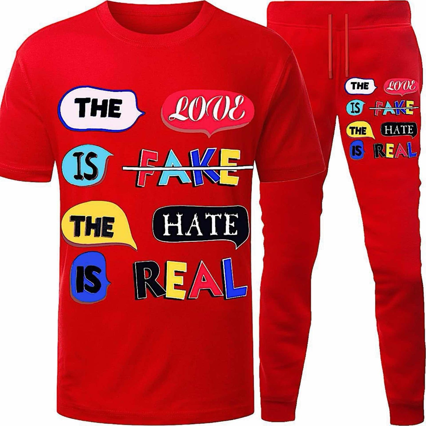 Love is Fake Jogger Set