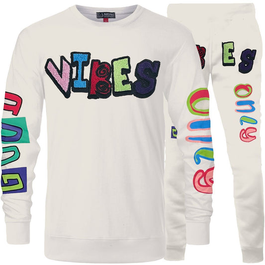 Good Vibes Only Embroidered Fleece Set