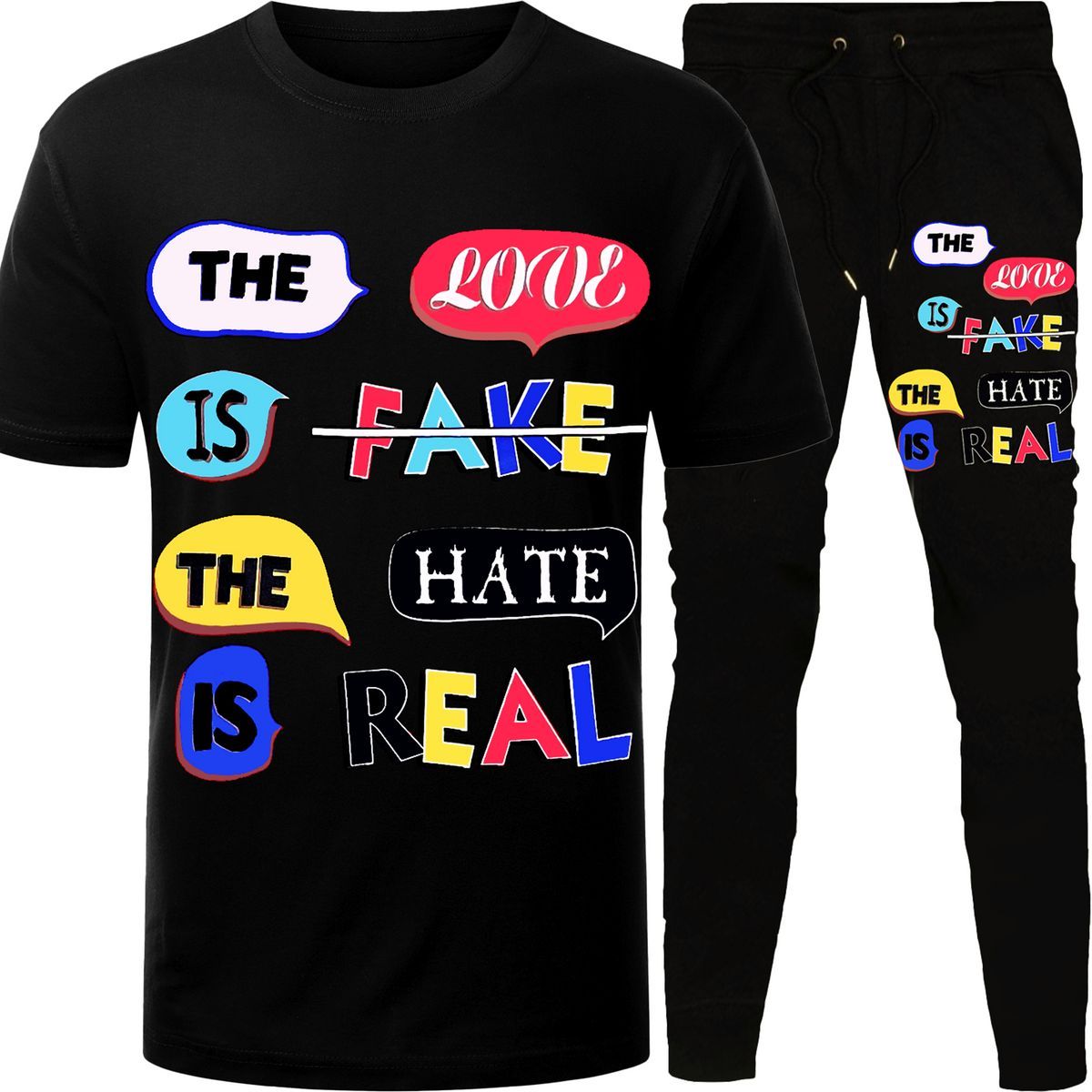 Love is Fake Jogger Set